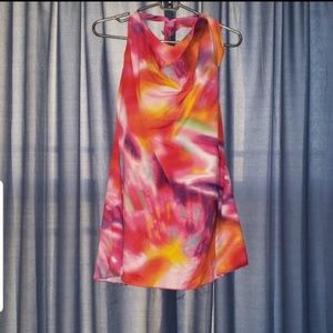 sarong halter style tie dye bathing suit